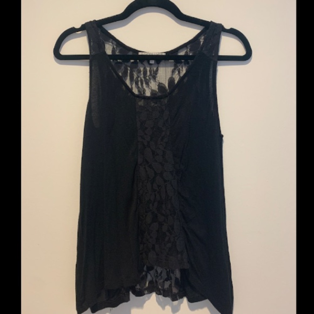 Black Tank with Sheer Back